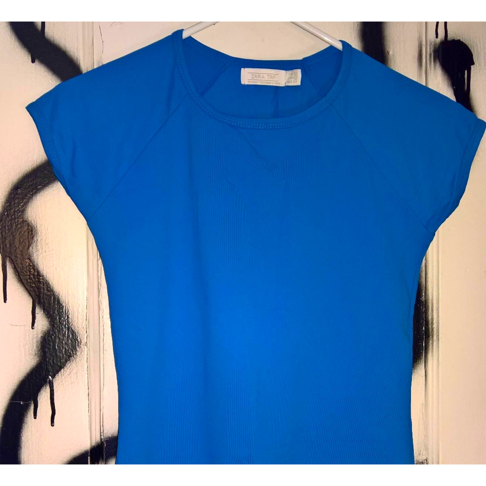 Vntg Zara TRF Second Skin Blue Shirt!